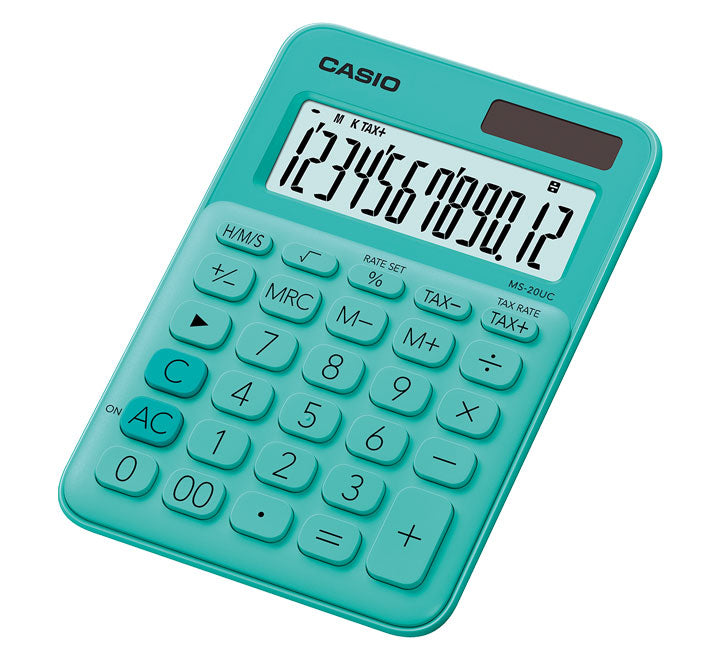 Casio - CALCULADORA CASIO SOBREM. MS-20UC VERDE