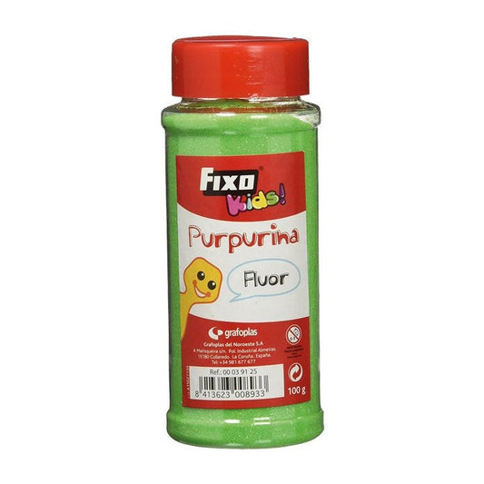 Fixo - BOTE PURPURINA 100G VERDE FLUOR GRAFOPLAS 00039125