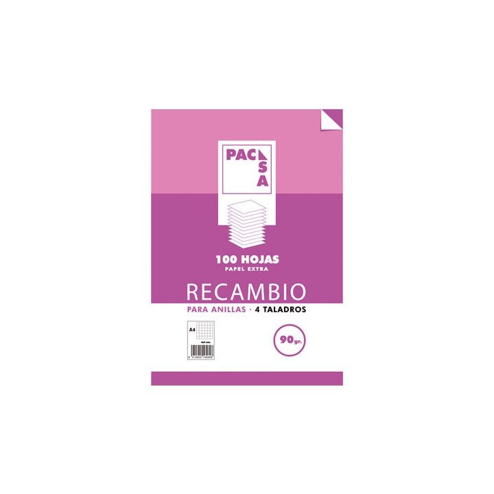 Pacsa - REC.100H A4 CUADRO 3X3 PACSA MRG 90G 21264