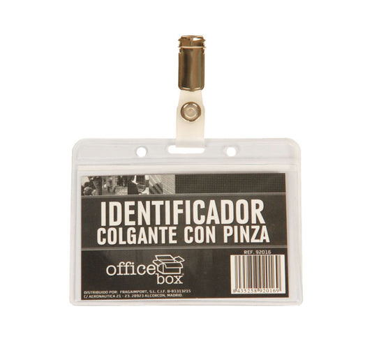 Office Box - IDENT. APAISADO C/PINZA OFFICE BOX TRANSP. 92016 - Pack de 10 unidades