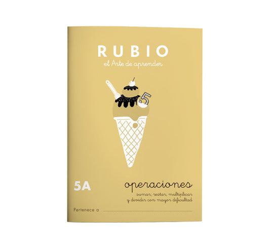 Miquelrius - CUADERNO RUBIO A5 OPERAC.y PROBLEMAS  5A - Pack de 10 unidades