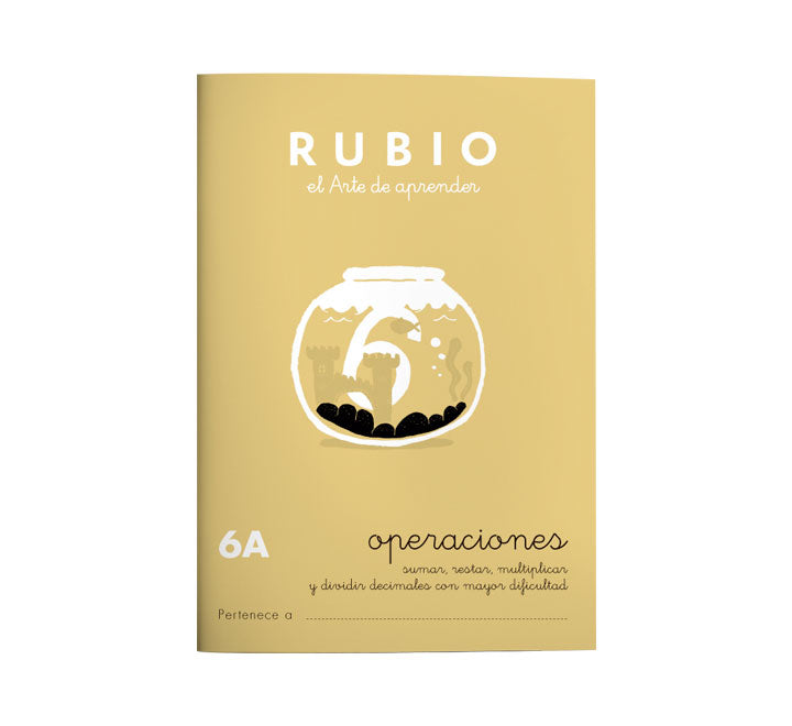 Miquelrius - CUADERNO RUBIO A5 OPERAC.y PROBLEMAS  6A - Pack de 10 unidades