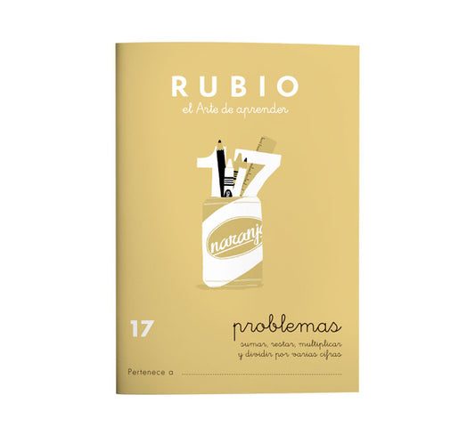 Miquelrius - CUADERNO RUBIO A5 OPERAC.y PROBLEMAS 17 - Pack de 10 unidades