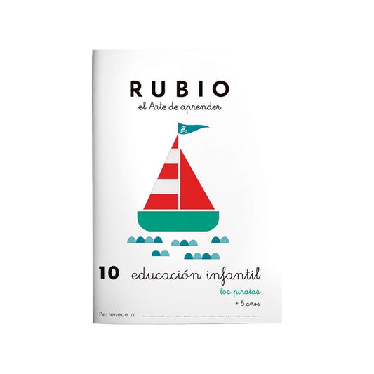 Miquelrius - CUADERNO RUBIO A5 EDU. INF. 10 PIRATAS - Pack de 10 unidades