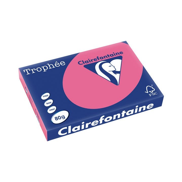 Clairefontaine - PAQ. 500H PAP. TROPHEE CLF INTENSO A3 80G FUCSIA