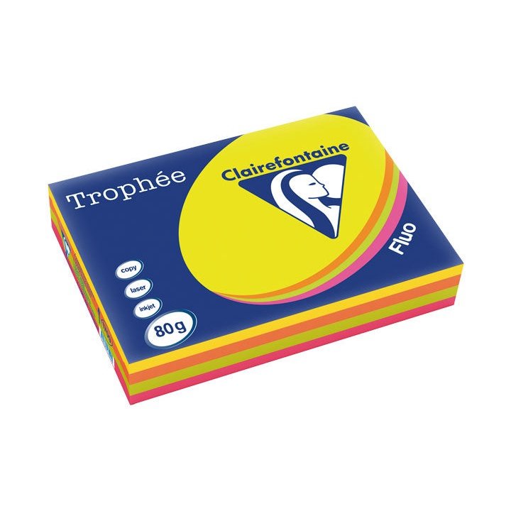 Clairefontaine - PAQ. 500H PAP. TROPHEE CLF FLUOR A3 80G STDO