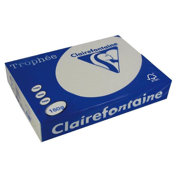 Clairefontaine - PAQ. 250H PAP. TROPHEE CLF SUAVE A4 160G GR PERLA