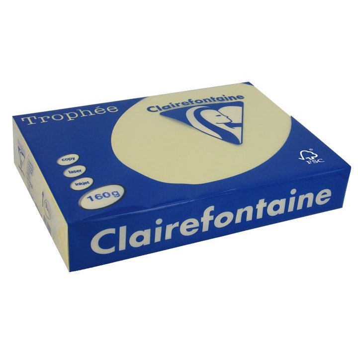 Clairefontaine - PAQ. 250H PAP. TROPHEE CLF SUAVE A4 160G ARENA