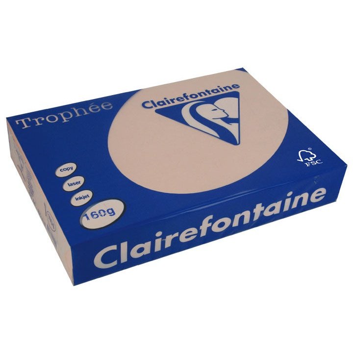 Clairefontaine - PAQ. 250H PAP. TROPHEE CLF SUAVE A4 160G CARNE