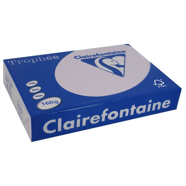 Clairefontaine - PAQ. 250H PAP. TROPHEE CLF SUAVE A4 160G LILA