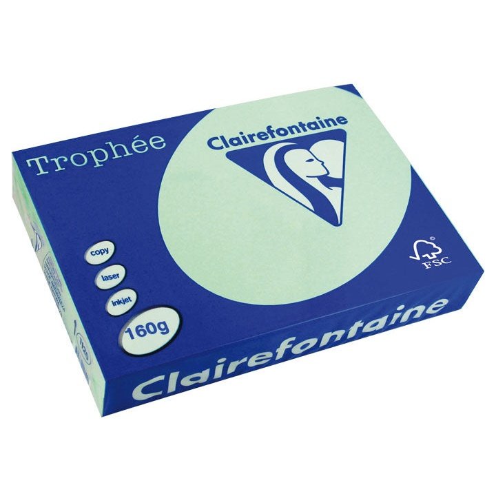 Clairefontaine - PAQ. 250H PAP. TROPHEE CLF SUAVE A4 160G VER NAT