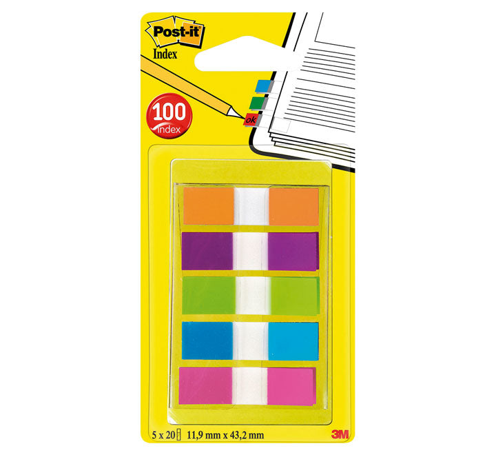 Post-It - DISPENS 20 INDEX POST-IT 1/2 5COLOR STDO 683-5CB