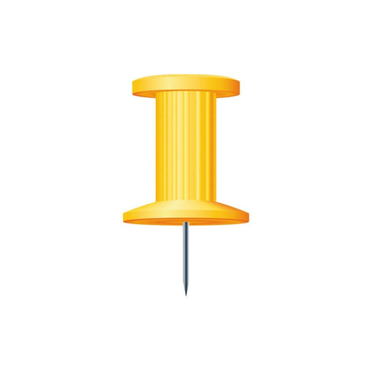 Exacompta - C.25AGUJAS PUSH PINS EXACOMPTA 10MM AMARILLO