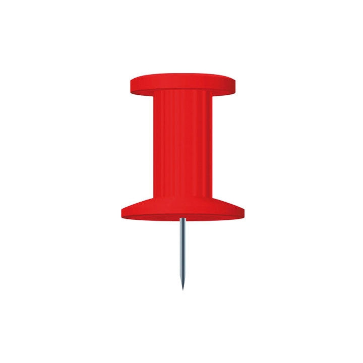 Exacompta - C.25AGUJAS PUSH PINS EXACOMPTA 10MM ROJO 14704E