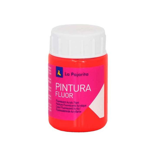 La Pajarita - BOTE 35ML PINTURA FLUOR. LA PAJARITA ROJO 117022 - Pack de 6 unidades