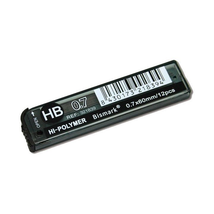 Bismark - TUBO 12 MINAS BISMARK HB 0.7MM 321839 - Pack de 60 unidades