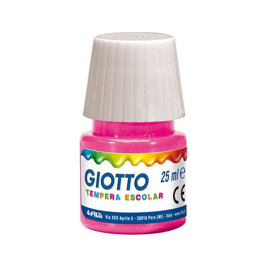 Giotto - BOTE TEMPERA ESCOLAR GIOTTO 25ML MAGENTA 356910 - Pack de 6 unidades