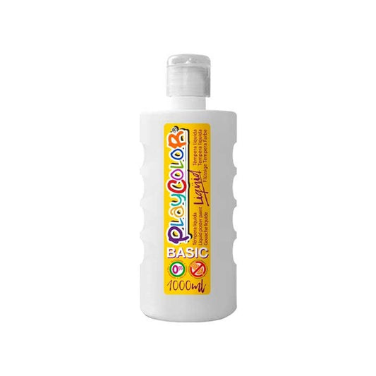 Playcolor - BOTE ERG. TEMPERA LIQ. PLAYCOLOR 1000ML BLANCO