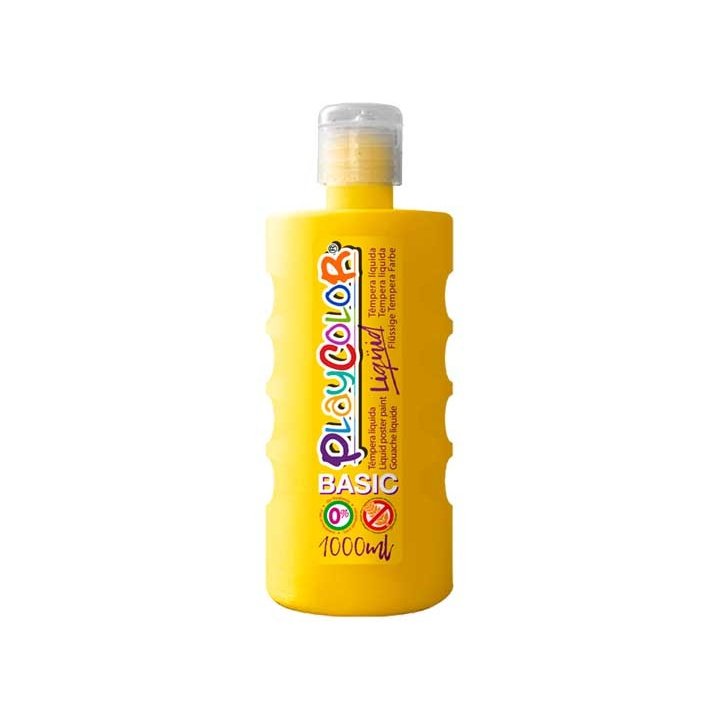 Playcolor - BOTE ERG. TEMPERA LIQ. PLAYCOLOR 1000ML AMARILLO