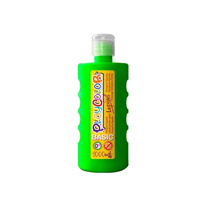 Playcolor - BOTE ERG. TEMPERA LIQ. PLAYCOLOR 1000ML VERDE OSC