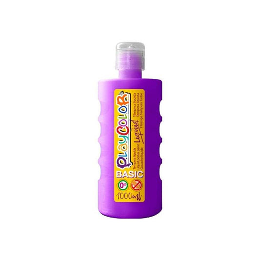 Playcolor - BOTE ERG. TEMPERA LIQ. PLAYCOLOR 1000ML VIOLETA