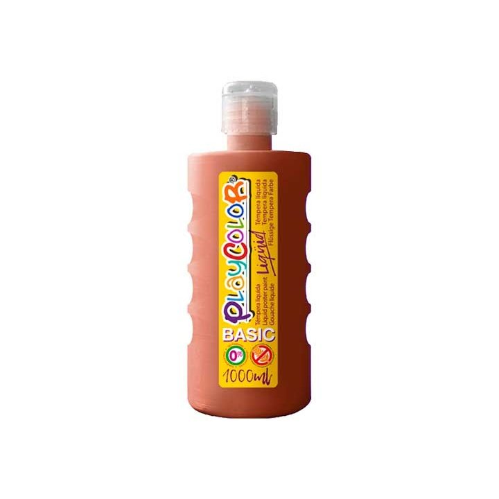 Playcolor - BOTE ERG. TEMPERA LIQ. PLAYCOLOR 1000ML MARRON