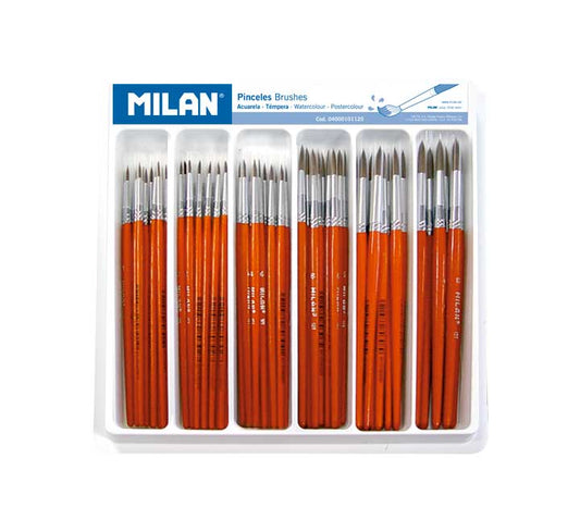 Milan - SCHOOLPACK 120 PINCELES SERIE 101 MILAN STDO