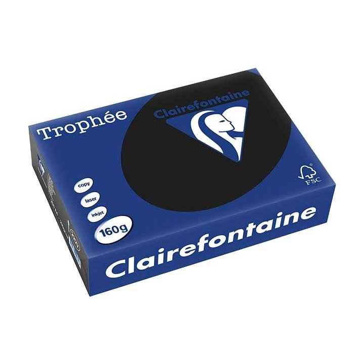 Clairefontaine - PAQ. 250H PAP. TROPHEE CLF INTENSO A4 160G NEGRO