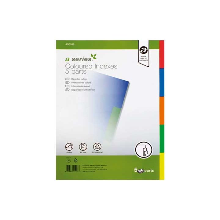 A - SERIES - SEPARAD. A-SERIES 1-5 PP A4 COLORES AS0958