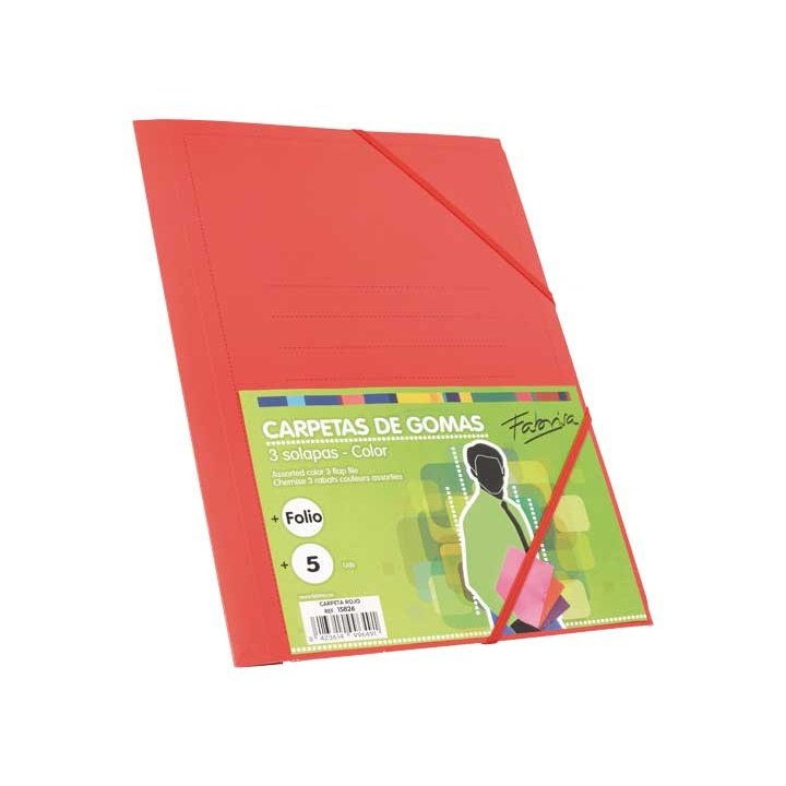 Fabrisa - CARPETA GOMAS FABRISA CARTON Fº ROJO 15826