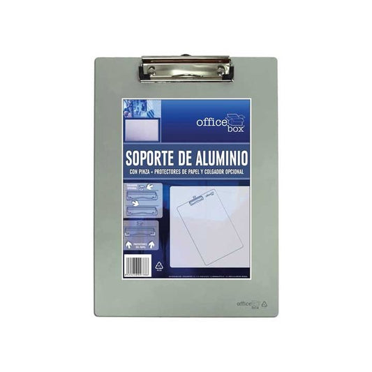 Office Box - SOPORTE C/PINZA OFFICE BOX ALUMINIO A5 9190