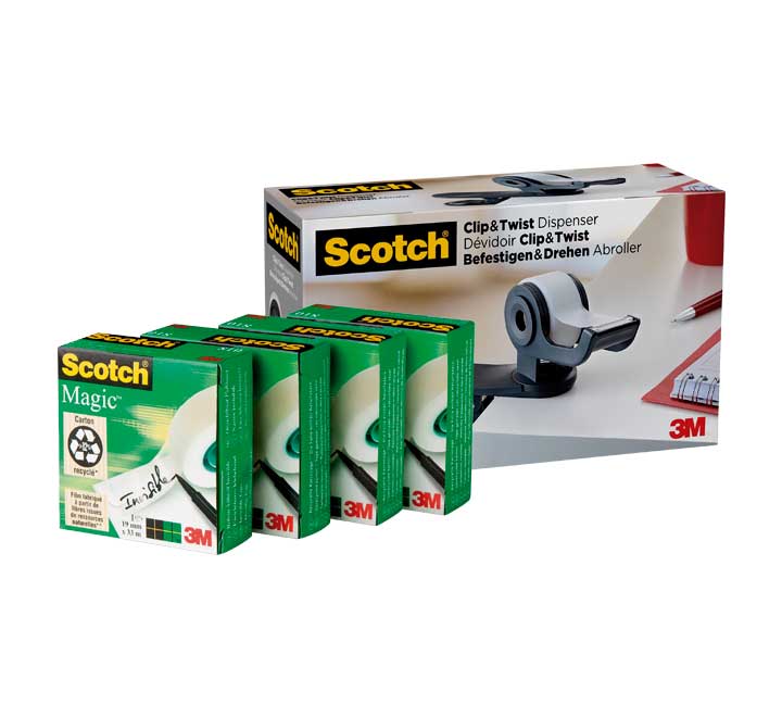 Scotch - PORTAR. SCOTCH CLIP & TWIST C19 + 4 CINTAS MAGIC