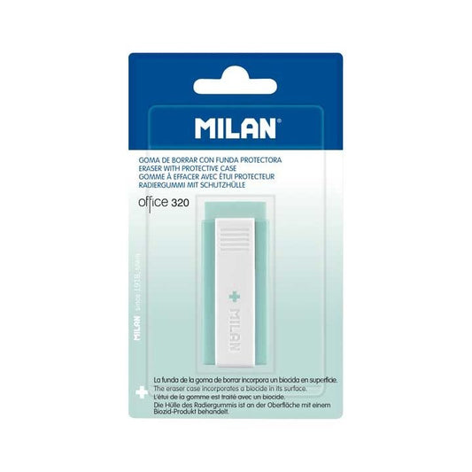 Milan - BL. GOMA BORRAR MILAN +EDITION ANTIBAC. TURQ - Pack de 12 unidades