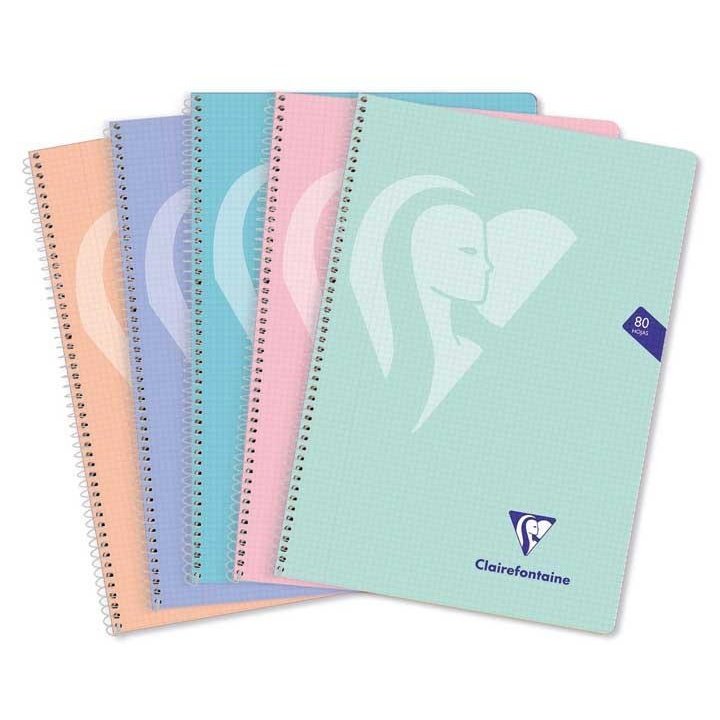 Clairefontaine - PAQ 5 CUAD ESP CLF MIMESYS Fº 4X4 T/PP 80H PASTEL - Pack de 4 unidades