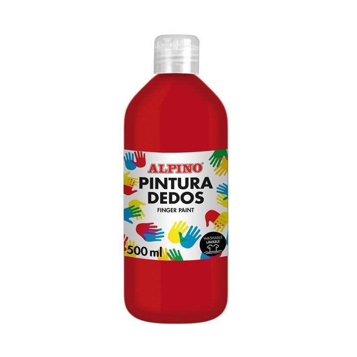 Alpino - BOTELLA PINT. DEDOS ALPINO 500ML ROJO