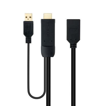 Nanocable - Conversor HDMI 2.0 a DisplayPort V1.2 Negro  20 cm