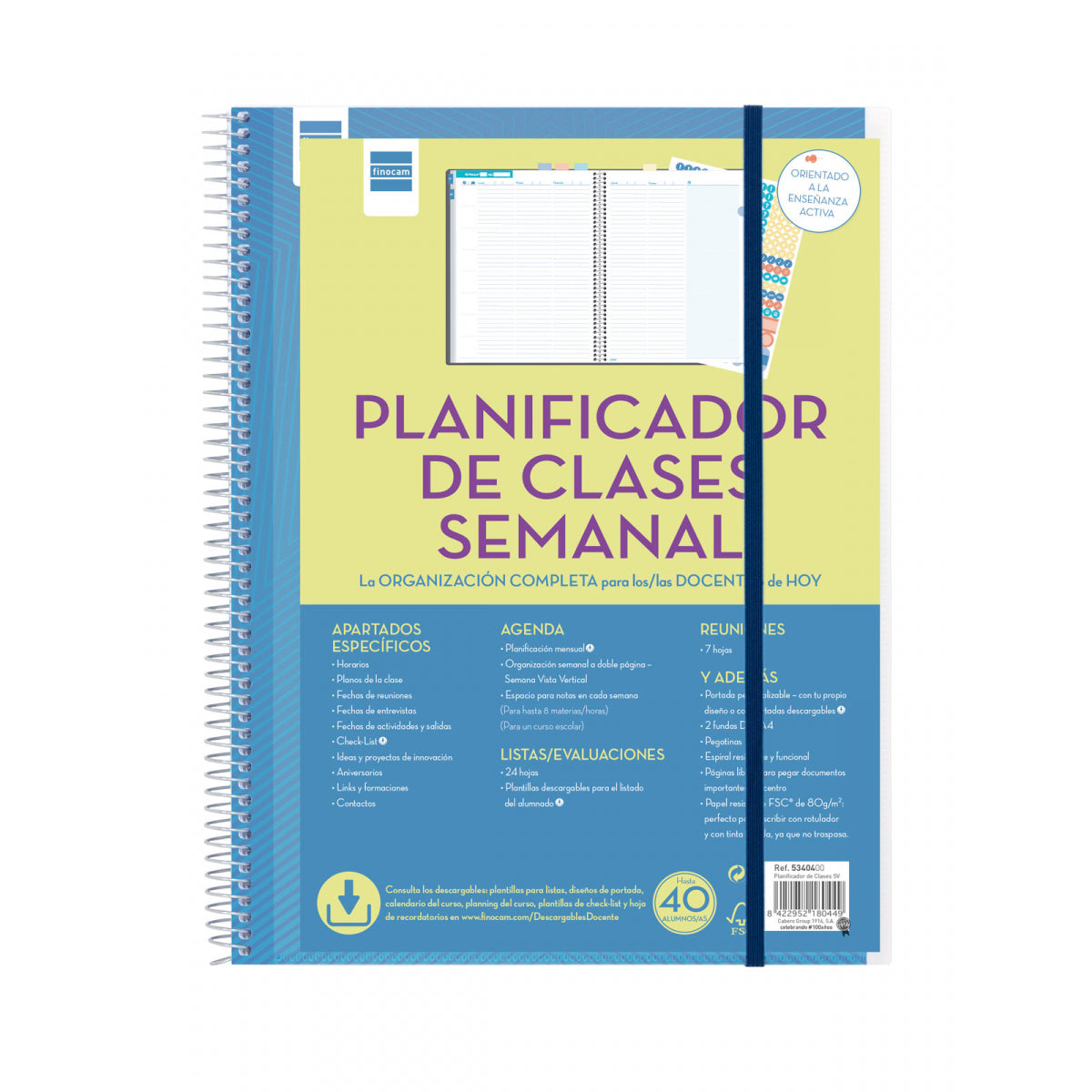 Finocam - 5340400 agenda personal Agenda para profesor 2024