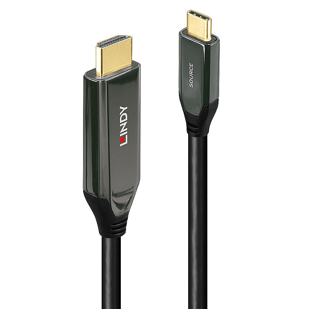 Lindy - 43369 adaptador de cable de vídeo 3 m USB Tipo C HDMI tipo A (Estándar) Negro