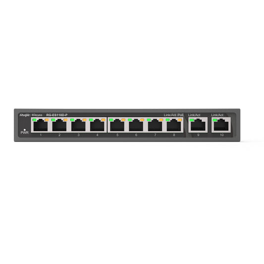 Ruijie Networks - RG-ES110D-P switch No administrado Fast Ethernet (10/100) Energía sobre Ethernet (PoE) Negro