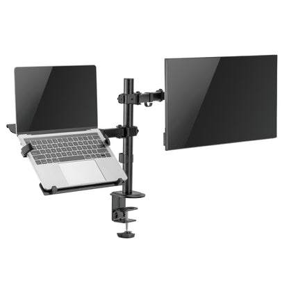 Ewent - EW1519 soporte para ordenador portátil Soporte de mesa con estante para ordenador portátil y brazo para monitor Negro 39 6 cm (15.6")