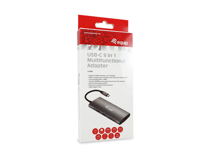 Equip - 133490 base para portátil y replicador de puertos Alámbrico USB 3.2 Gen 1 (3.1 Gen 1) Type-C Gris