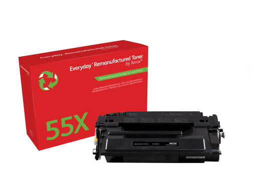 Everyday Tóner ™ Mono remanufacturado de Xerox es compatible con HP 55X (CE255X), High capacity