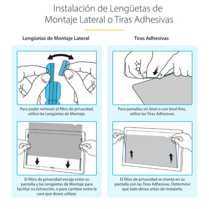 StarTech.com - Filtro de Privacidad Dorado de 23.8in para Monitor de 16:9 - Filtro Reversible - Filtro de Pantalla Brillante Removible para Ordenador - Protector de Pantalla - +/- 30 Deg.