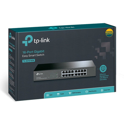 TP-Link - TL-SG1016DE Gestionado L2 Gigabit Ethernet (10/100/1000) 1U Negro