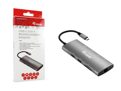 Equip - 133490 base para portátil y replicador de puertos Alámbrico USB 3.2 Gen 1 (3.1 Gen 1) Type-C Gris