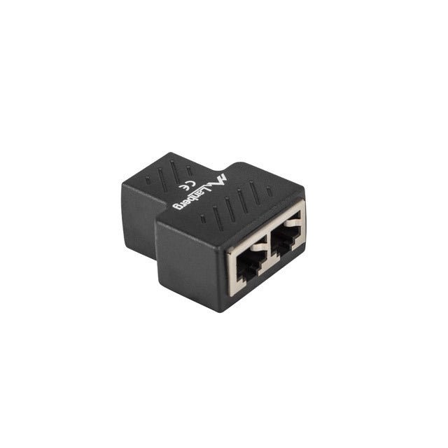 Lanberg - ADS-RJ45-2RJ45-OS cable divisor y combinador Divisor de señal para cable coaxial Negro