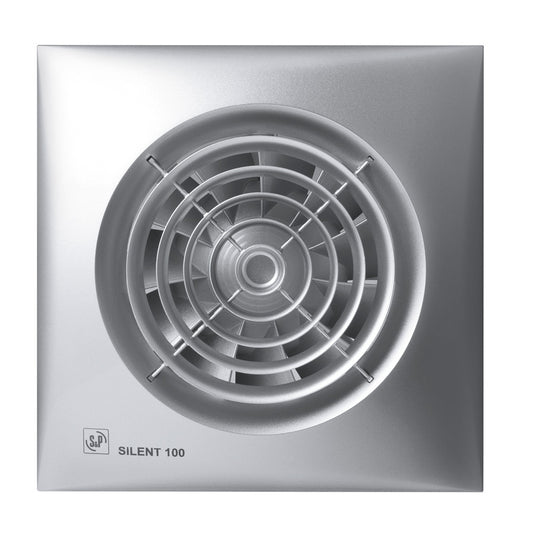 Soler & Palau - Silent 100 CZ extractor Pared 95 m³/h 2400 RPM Plata