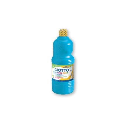 Giotto - Témpera Escolar 1000 ml Botella Cian