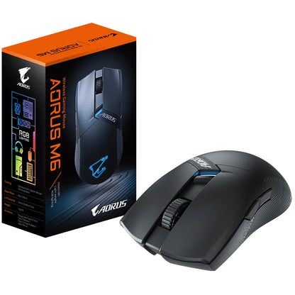 GIGABYTE - AORUS M6 ratón Ambidextro Juego USB Tipo C Óptico 26000 DPI