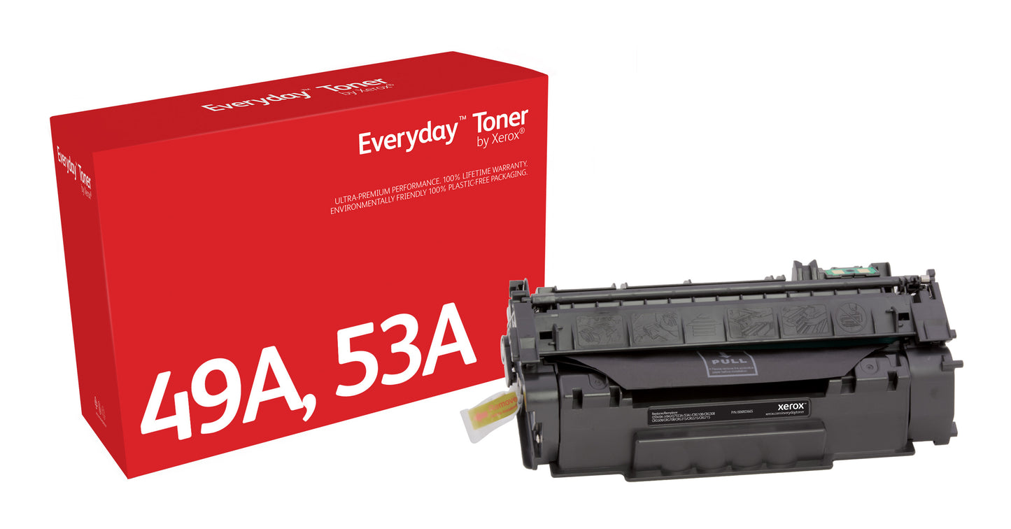 Everyday El tóner ™ Negro de Xerox es compatible con HP 49A 53A (Q5949A/ Q7553A), Capacidad estándar